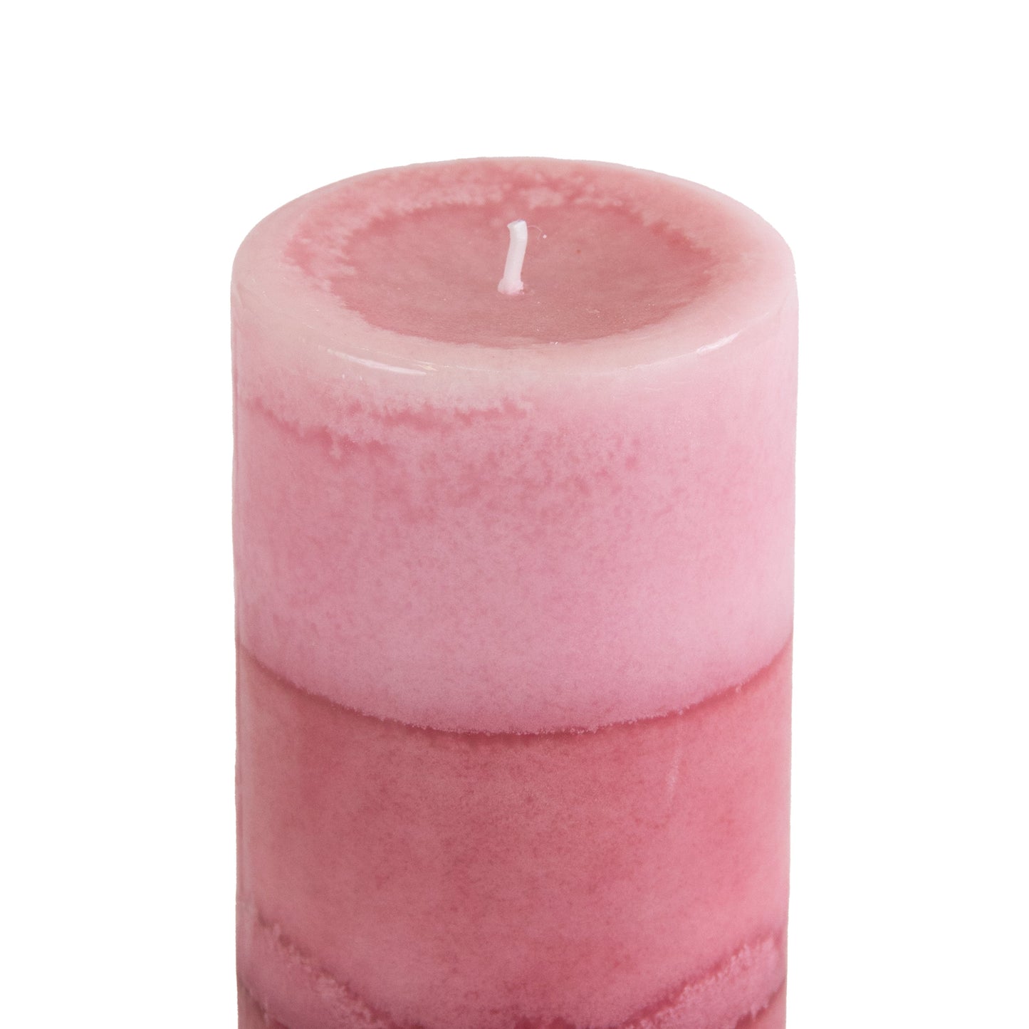 Pier 1 Pink Champagne 3x6 Layered Pillar Candle